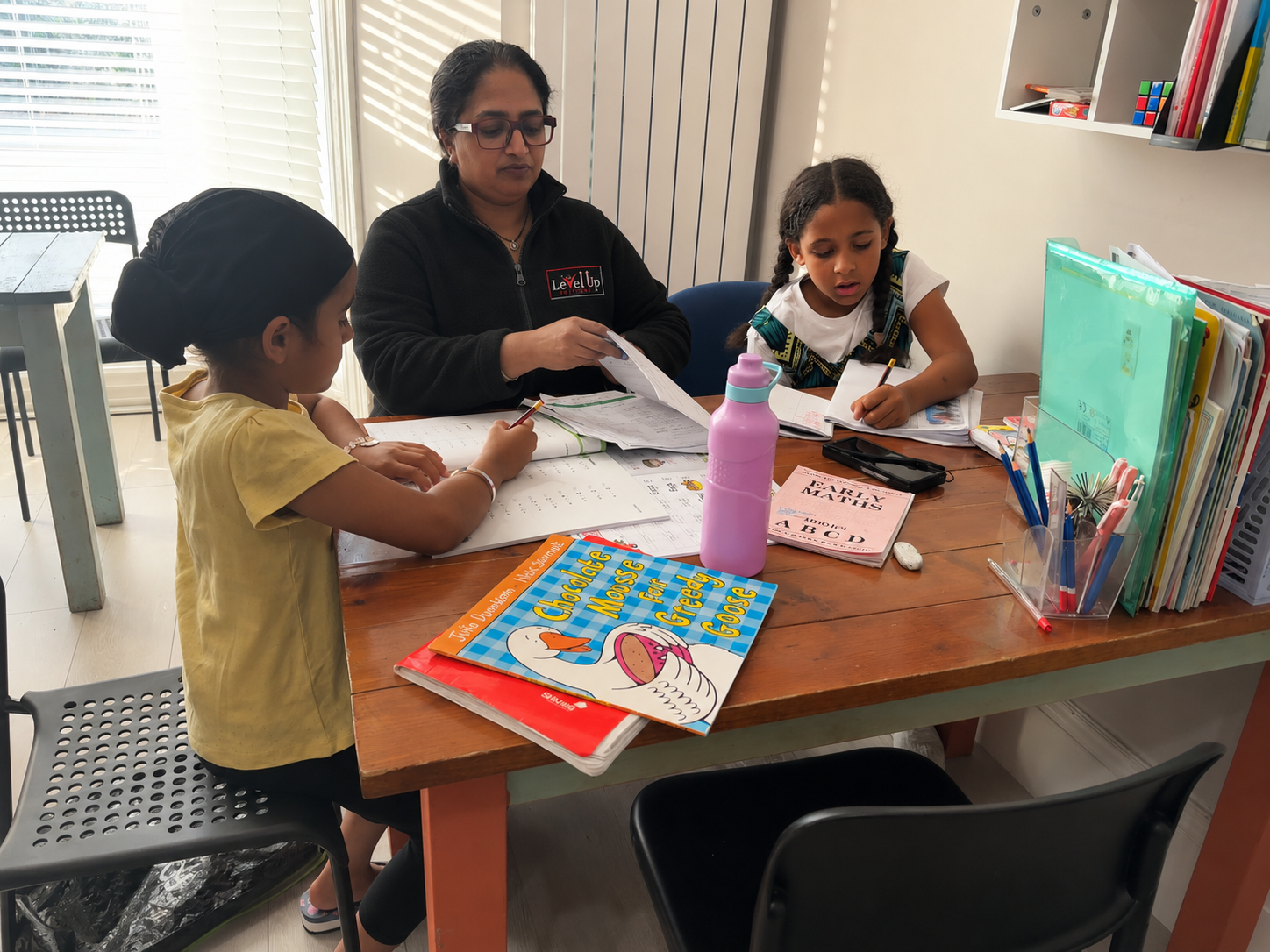Younger years students studying with Vibha at Level Up Tuitions